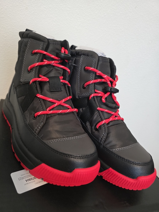 Sorel Other - Sorel Whitney III Mid WP Waterproof Insulated Boots Black Red NWT Youth Size 6